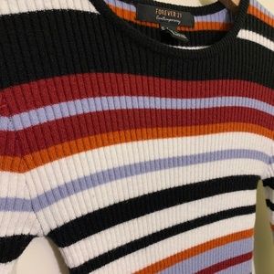 Striped Bodycon sweater dress